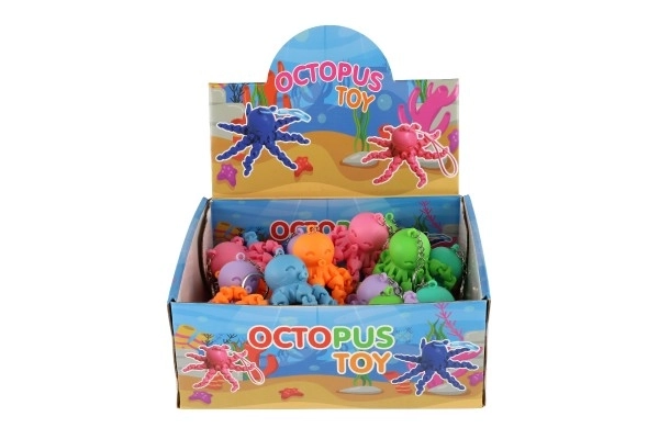 Colorful Flashing Octopus Keychain