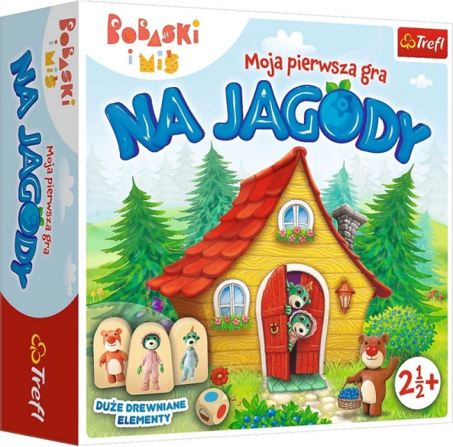 Op aardbeienjacht – mijn eerste bordspel met de figuurtjes Bobaski i Miś (Rodzina Treflików)