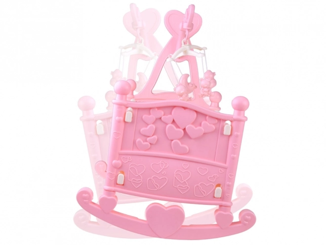 Large Doll Cradle with Mobile