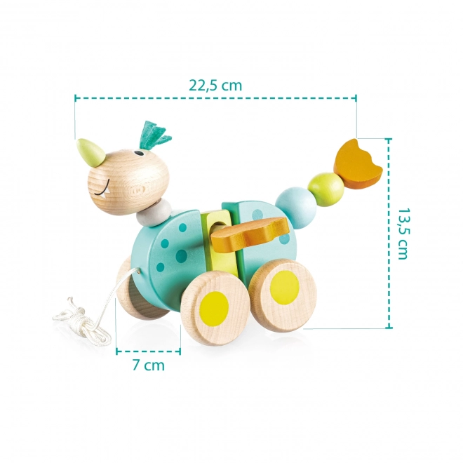 Wooden Pull Along Unicorn Toy