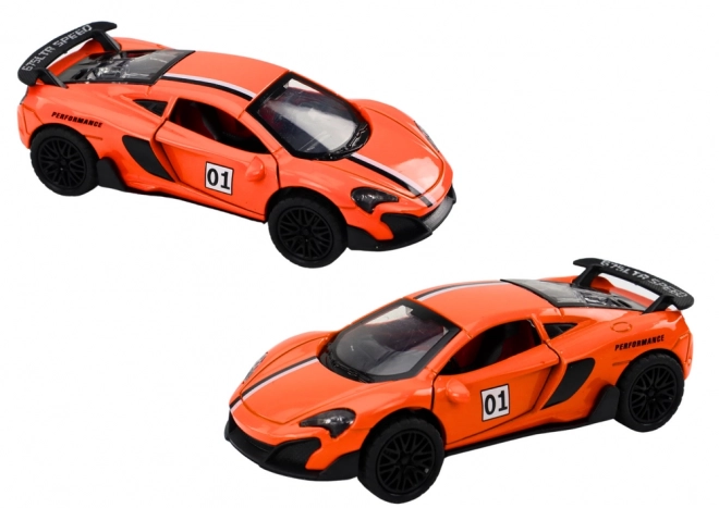 Orange Sport Car with Friction Drive 1:32 Scale