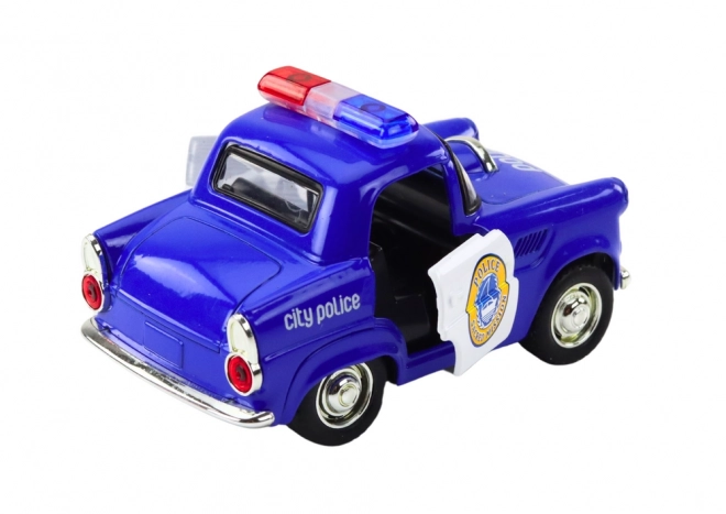 Classic Blue Police Toy Car with Lights and Sounds