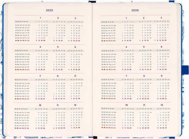 Notique Weekly Planner Porcelain Pattern 2025