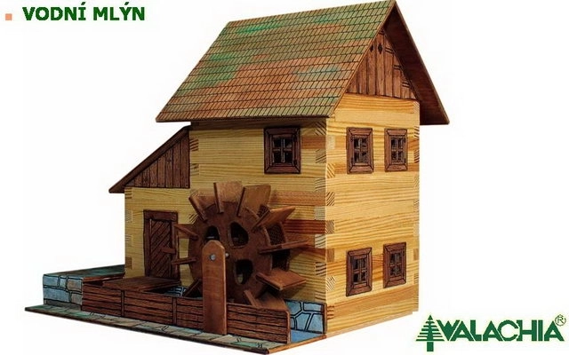 Wooden Building Kit Water Mill