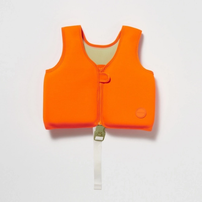 Swimming Vest for Toddlers - Sonny the Sea Creature Neon Orange