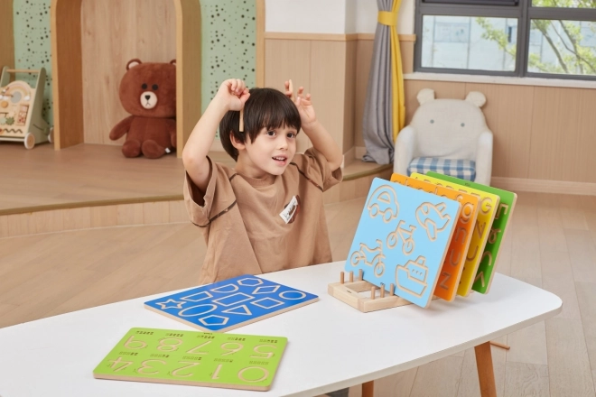 Wooden Shape Learning Board