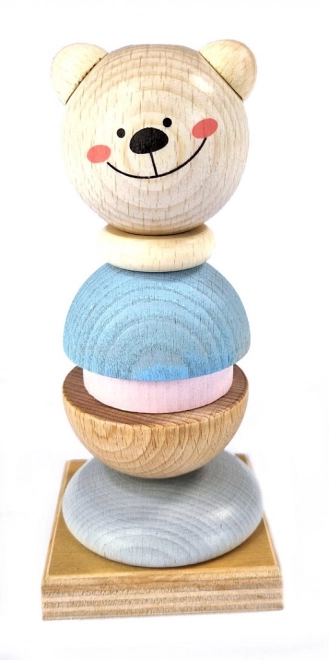 Wooden Stacking Bear Tower