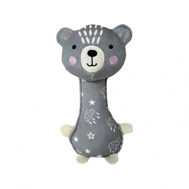 Sound Toy Gray Bear Plush 17 cm