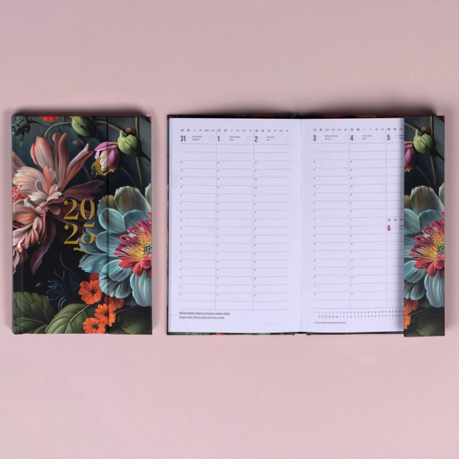 Magnetic Weekly Planner Floral Design 2025