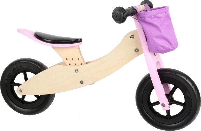 Small Foot Wooden Balance Bike 2-in-1 Pink