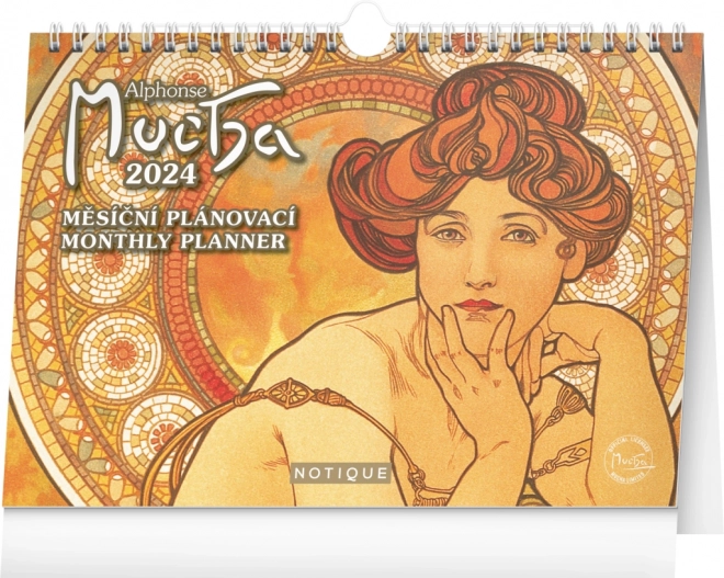 Alfons Mucha 2024 Desk Calendar