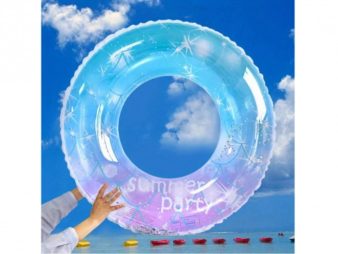 Fabulous Inflatable Pool Ring with Glitter Confetti for Children