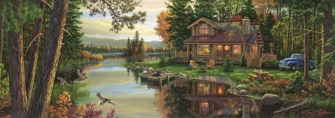 Art Puzzle Panoramic Cabin Retreat 1000 Piece Jigsaw