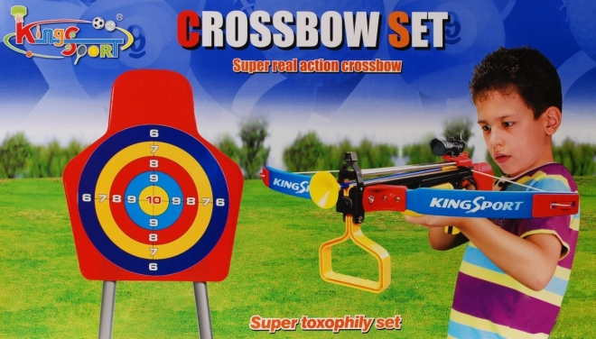 Large Crossbow Toy with Stand Target and Quiver for Kids 3+