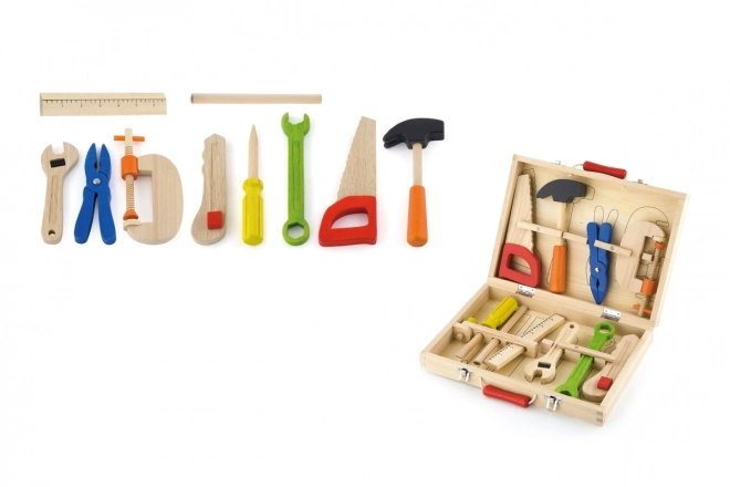 Wooden Tool Set with Case