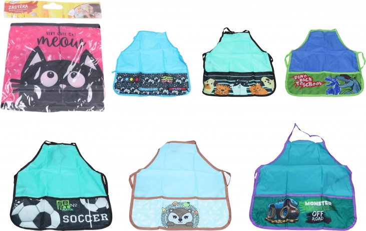 grembiule per educazione artistica 54 × 44 cm, mix di motivi