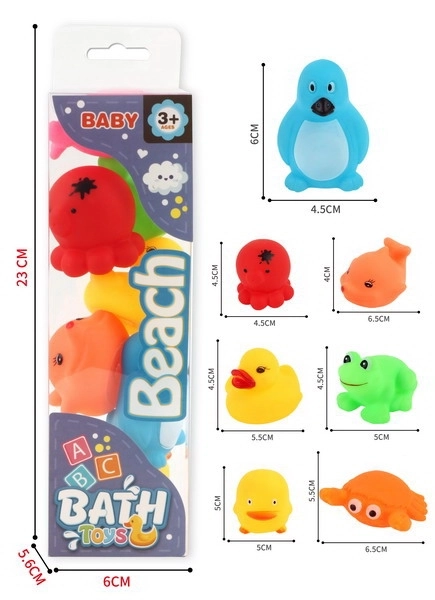 Rubber Bath Animals Set