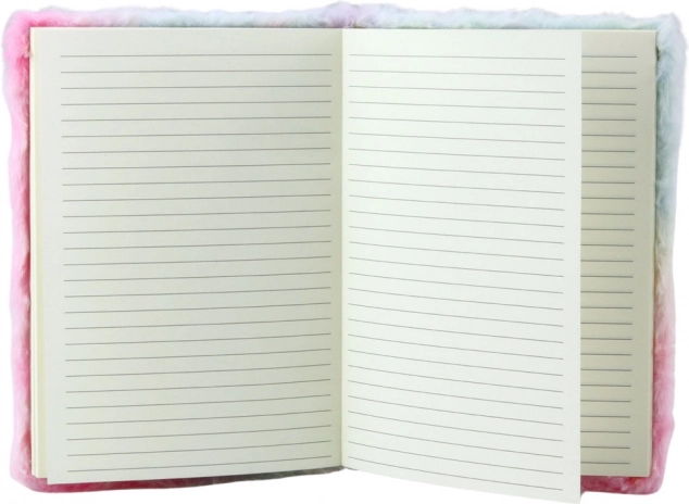 Pastel Plush Notebook Heart with Stars