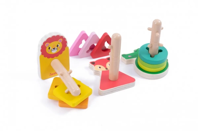 Sorter with Pegs Animals Wooden Toy