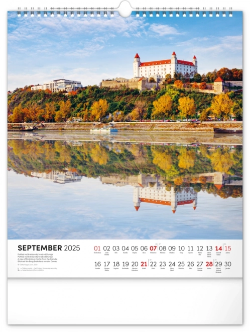 Wall Calendar Notable Sites of Slovakia 2025