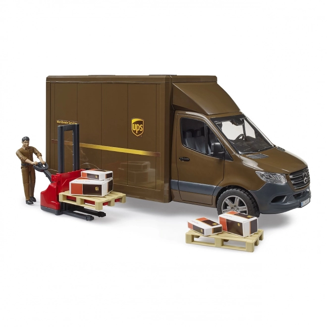 Bruder UPS Mercedes-Benz Sprinter with Figure and Accessories