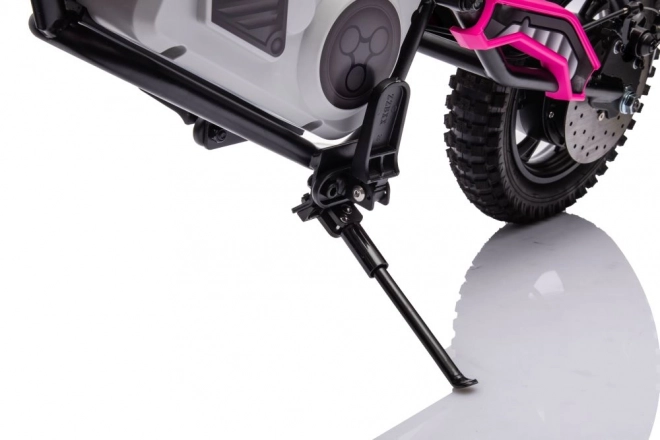 Pink Battery-Powered Cross Motorcycle