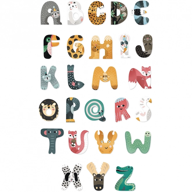 Animal Alphabet Wooden Letters