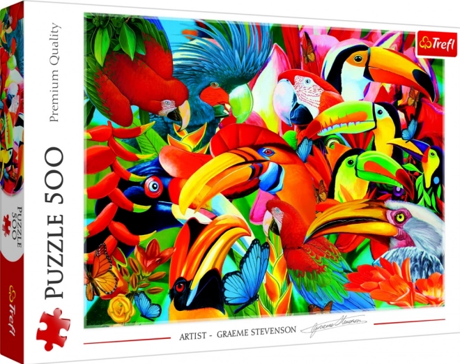 Trefl puzzle colorful birds 500 pieces