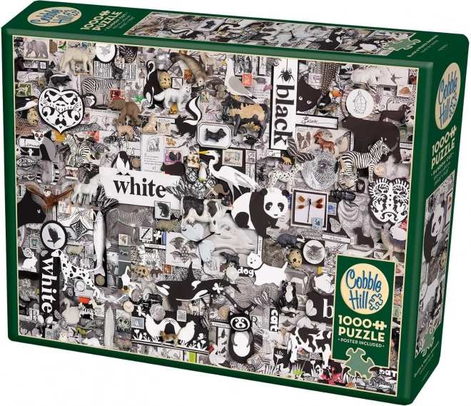 Cobble Hill Puzzle Black and White Animals 1000 Pieces