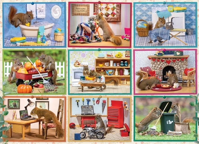 Puzzle Veverky Doma 1000 Pezzi Cobble Hill