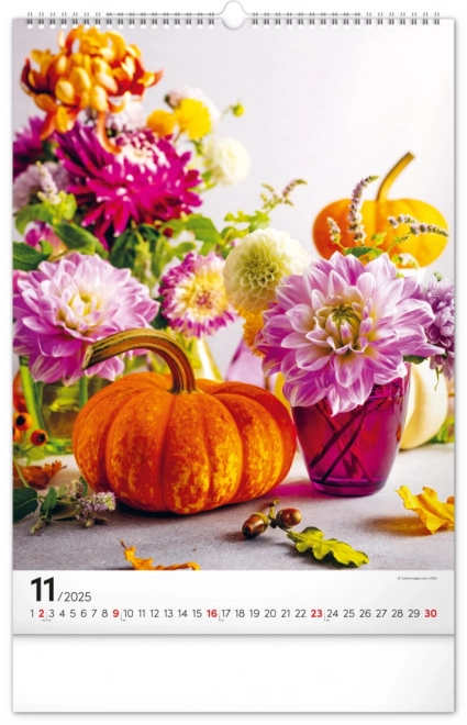 Wall Calendar Bouquet 2025