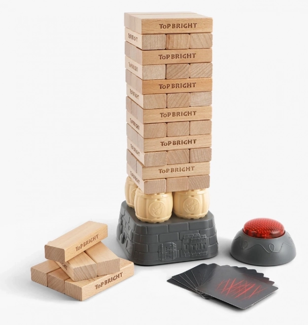 Wooden Tower Game with Timer