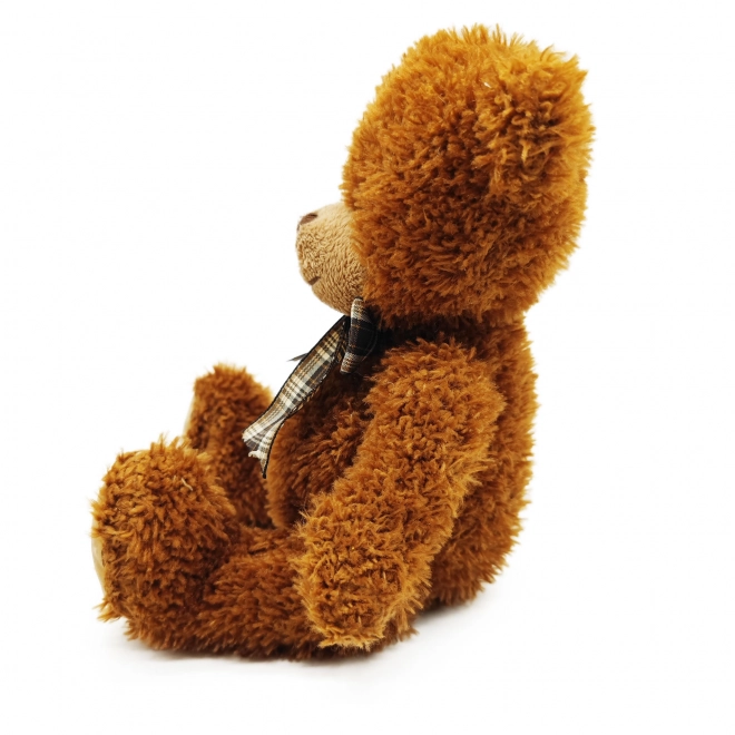 Stuffed Teddy Bear with Bow 25cm Dark Brown