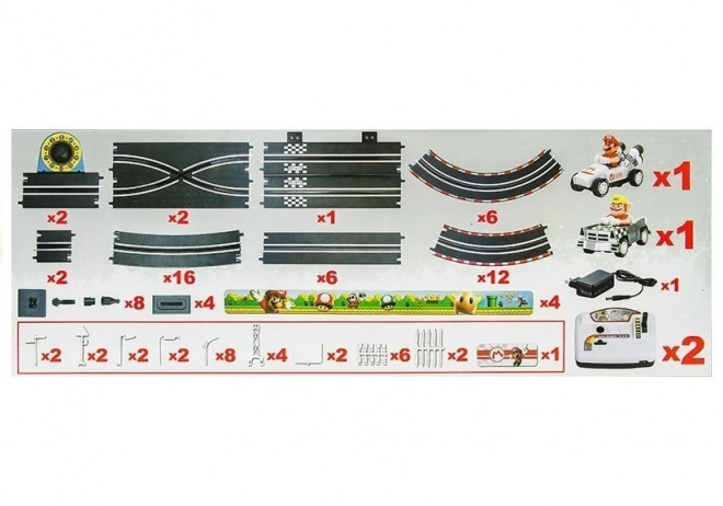 Electric Racing Track with Mario Cars