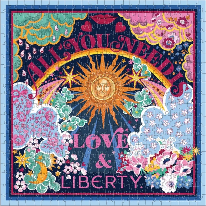 Galison Square Puzzle Liberty: All You Need Is Love 500 Pieces