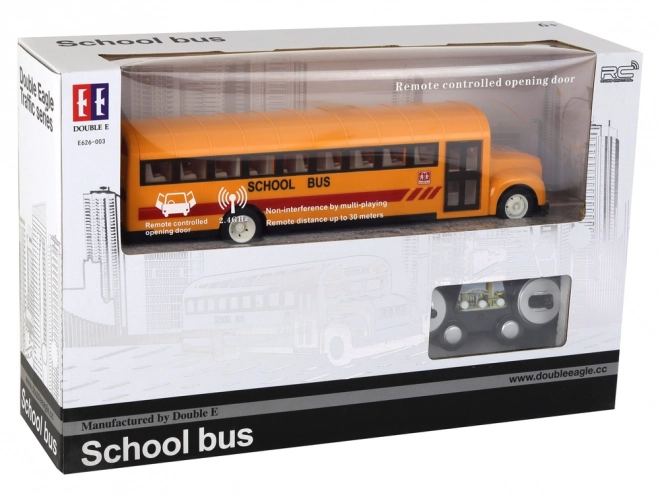 Remote Controlled Yellow School Bus with Opening Doors