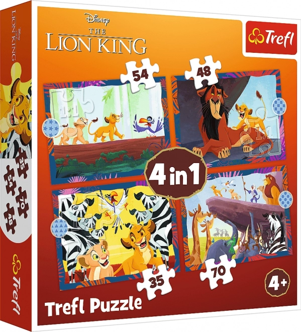 Brave Lion King 4-in-1 Puzzle