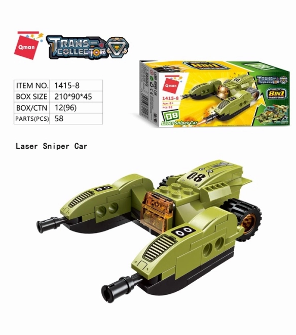 Qman Thunder Expedition Battle Car Set 8-in-1