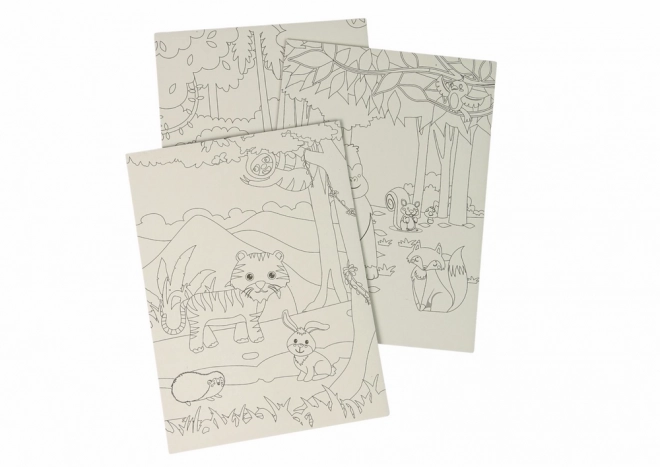 Scratchboard Coloring Book for Kids Animals at the Zoo