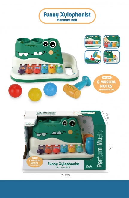 Crocodile Xylophone Hammer Toy