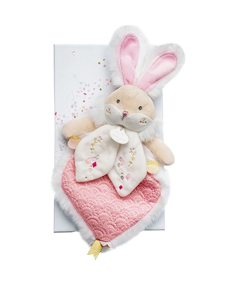 Doudou Gift Set - Plush Pink Bunny Friend