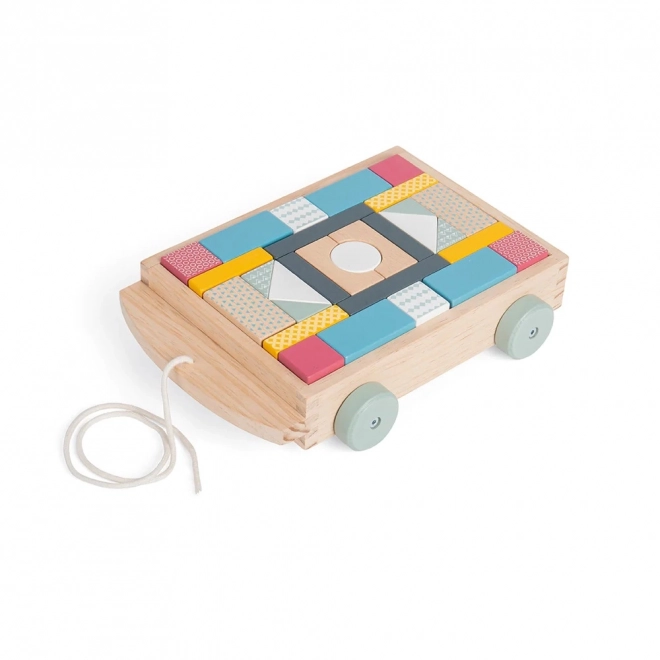 Wooden Block Cart by Bigjigs Toys