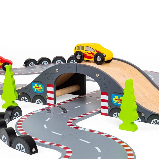 Bigjigs Racing Day Wooden Track Set