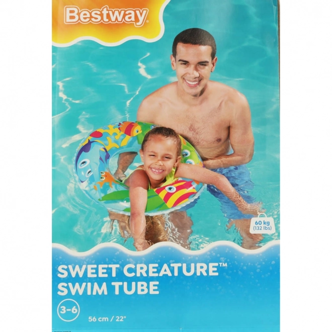 inflatable swimming ring with colorful sea animals