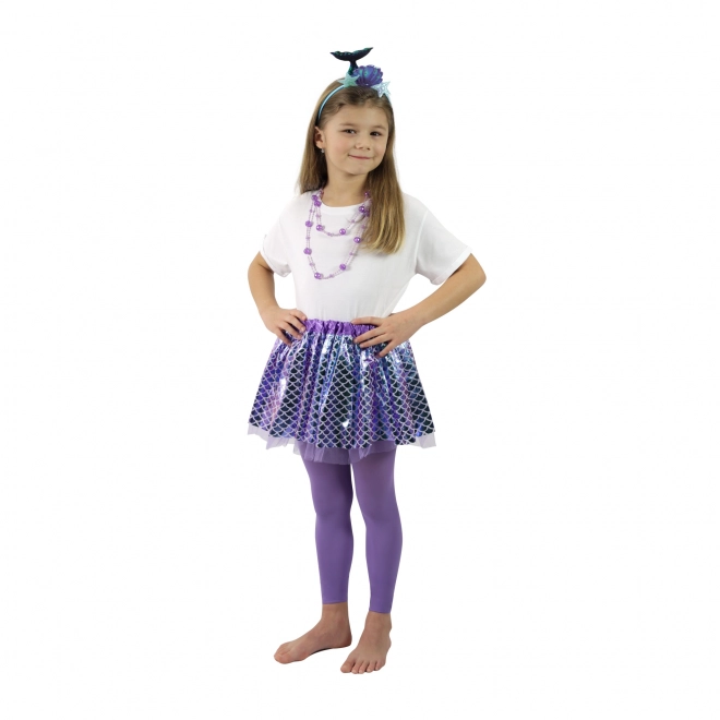 Mermaid Tutu Skirt Costume with Headband for Girls