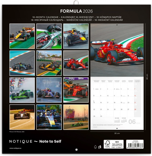 Notepad Calendar Formula 1 – Jiří Křenek 2026