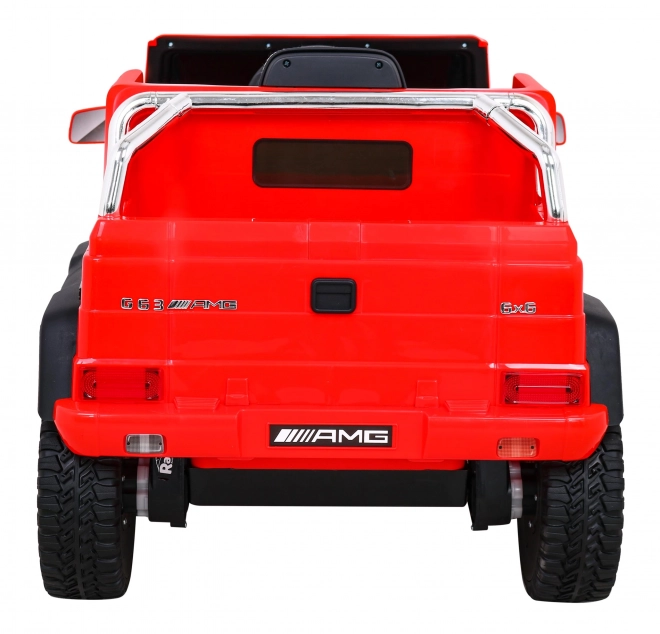 Mercedes G63 AMG Battery Operated Car Red + Remote Control + 6 EVA Wheels + Slow Start + MP3 LED
