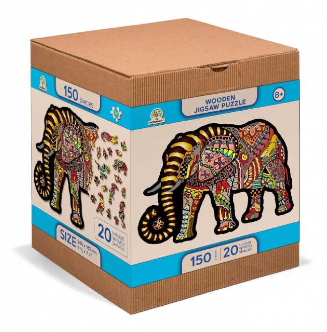 Wooden Puzzle Magic Elephant