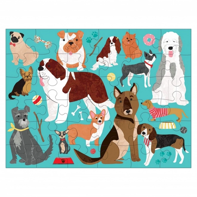 Mudpuppy Dog Puzzle in Fabric Pouch with 36 Pieces