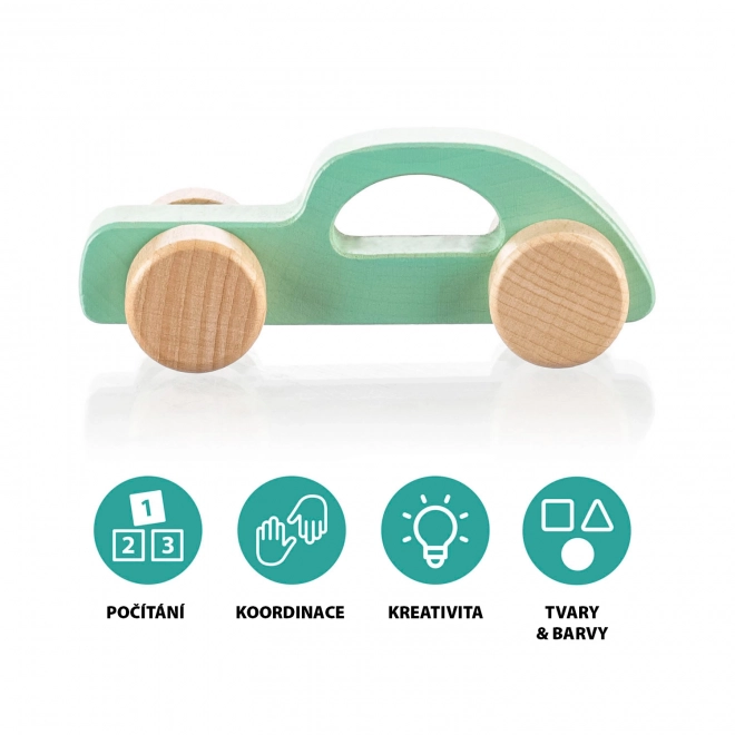 Wooden Sports Car Toy - Mint